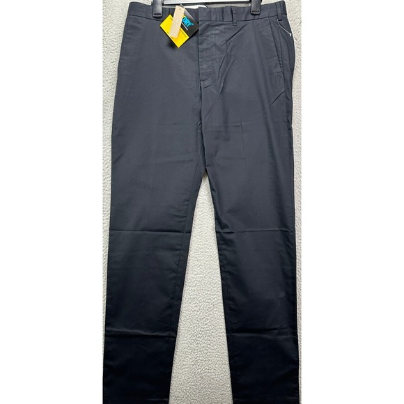 J Crew Ludlow Pants Mens‎ 34X36 Black Khakis Chino 3XDry Slim Fit Straight NEW - Picture 1 of 8